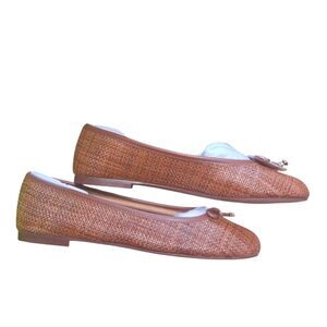 Sam Edelman Womens Felicia Luxe Ballet Flat Cuoio Basket Weave Tan 5.5 M